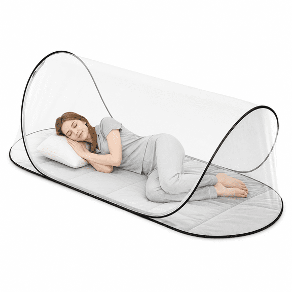 Portable Pop Up Mosquito Net for Bed, Foldable Bed Tent with Ultra-Fine Mesh, Instant Setup Sleeping Canopy for Adults & Kids, Indoor Outdoor Insect Protection