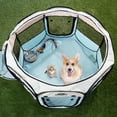 thumbnail image 1 of Portable Pop Up Pet Play Pen with carrying bag 38in diameter 24in Blue by PETMAKER, 1 of 6