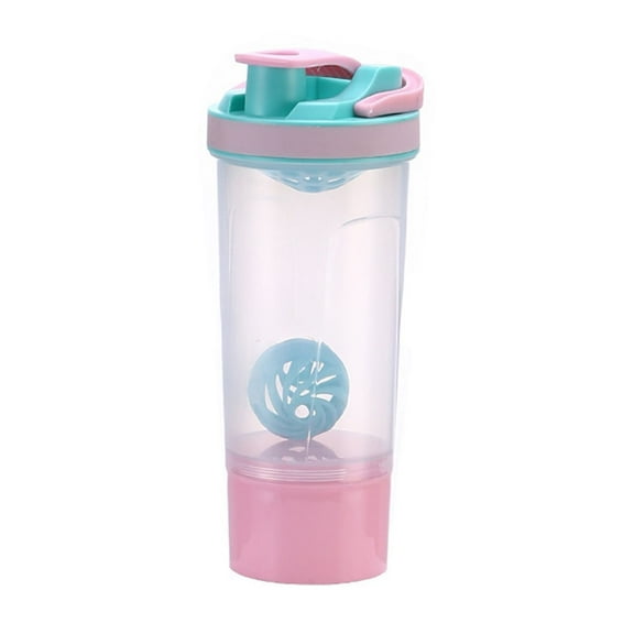 Mouliraty Portable Portable Shaker Cup 700ml Double-layer Fitness Sports Water Bottle Protein Powder Plastic Scale Cup