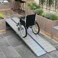 thumbnail image 1 of HOMCOM Textured Aluminum Portable Wheelchair Ramp for Home, Steps, Doorways, Foldable Handicap Ramp 10', Threshold Ramp with Strong Load-Bearing, 1 of 9