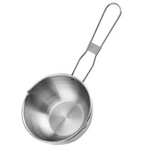 Portable Pot With Double Sided Pouring Lips For Camping Stainless Steel Pot For Soup Milk Camping Pan