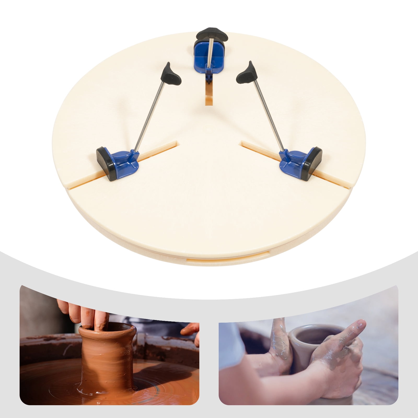 Portable Pottery Machine Turntable Clamp,15.3in Ceramic Pottery Trimming Turntable Tools,Adjustable Sculpting and Trimming Tool for Ceramic Beginners and Professionals