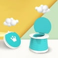 thumbnail image 1 of Portable Potty for Kids Toddlers Foldable Travel Potty Training Seat Children's Portable Toilet Potty Chair Toddlers Training Toilet Seat Emergency Toilet for Car, Camping, (Green), 1 of 6