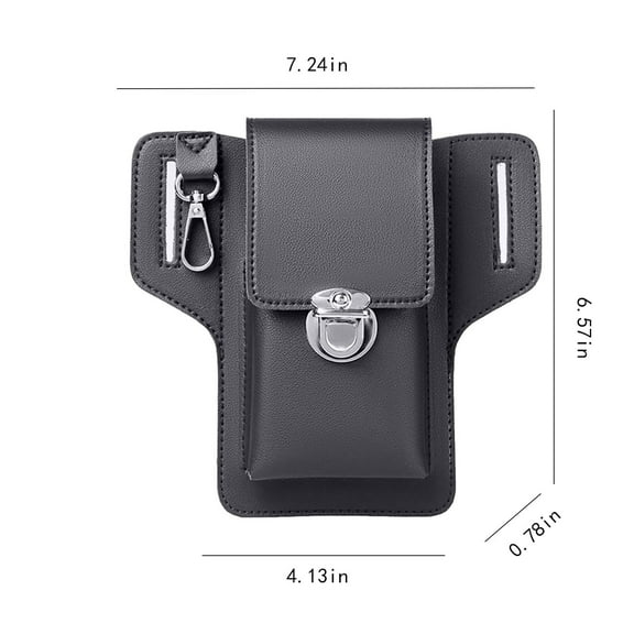 Portable Pouch for Men Working at Construction Bag Wearable Belt Storage Bag Leather Pouch