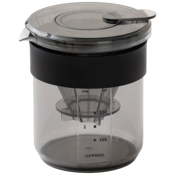 Portable Pour Over Coffee Maker, 3-in-1 Hand Brew Coffee Pot with Precise Scale & Spoon Lid, AS Food-Safe, Reusable Dripper for Travel, Office, RV Living