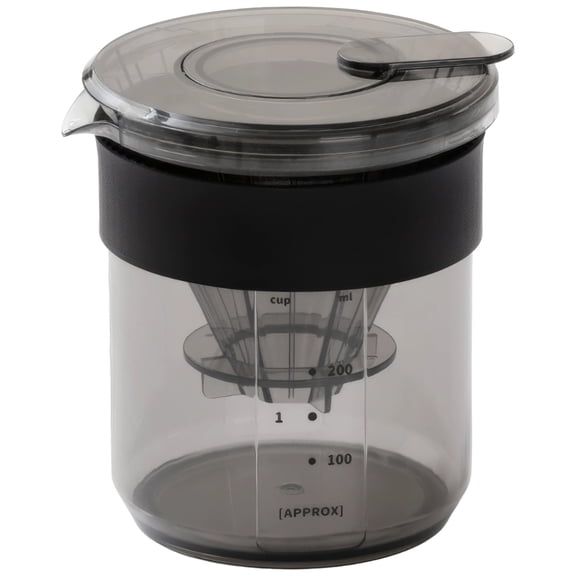 Portable Pour Over Coffee Maker, 3-in-1 Hand Brew Coffee Pot with Precise Scale & Spoon Lid, AS Food-Safe, Reusable Dripper for Travel, Office, RV Living