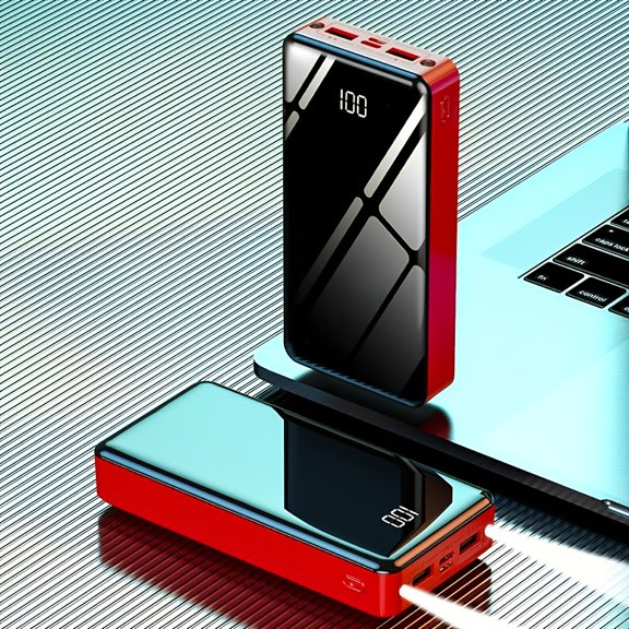 Portable Power Bank, 22.5W Super Flash Charge with Digital Display, Bidirectional Fast Charge, Fast-charging Reserve Battery Pack, Outdoor Travel Camping Light, 30000mAh/50000mAh Large-capacity