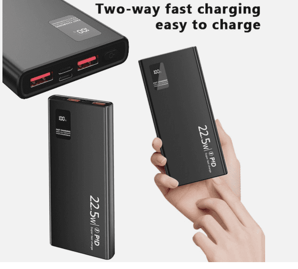 Portable Power Bank 3 USB External Battery Charger for Cell Phone, High-Capacity Fast Charging Backup Power Pack