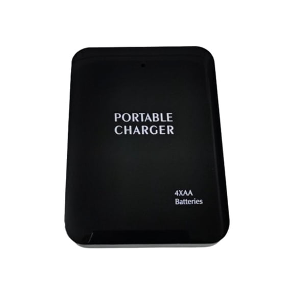 Portable Power Bank Case for 4 AA Batteries, Emergency USB Charger with LED Flashlight, External Battery Holder for Outdoor Travel