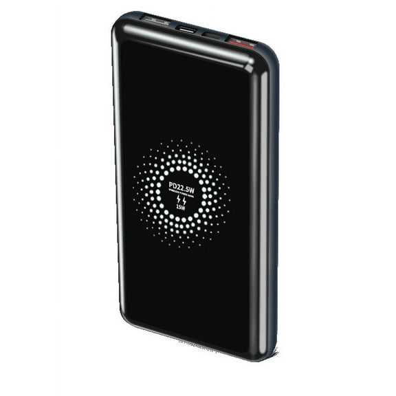 Portable Power Bank with Fast Wireless Charger and Dual USB ports for Motorola Edge 30 Pro, Edge+, Edge Plus, Droid Maxx / Droid Mini / Droid Turbo/ Turbo 2/ Moto Maxx (Black)