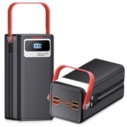 PGYOB Portable Charger Power Bank 70000mAh with LED Light & Charging Cables, Super Fast Charging for Laptop/IPhone/Android Cell Phone, for Outdoor Camping/Home/Emergency Backup/RV Trips