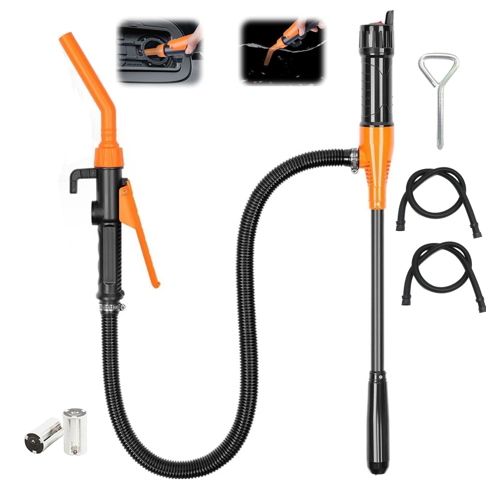 Portable Power Battery Pump, 2025 Upgrade Portable Fuel Transfer Pump Battery Operated Electric Siphon Pump for gasoline, Gas Pump for Gas Can Fuel Diesel Water Transfer