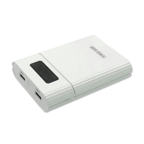 Portable Power Box with LCD Display 4 Slot Batteries Container Power Bank