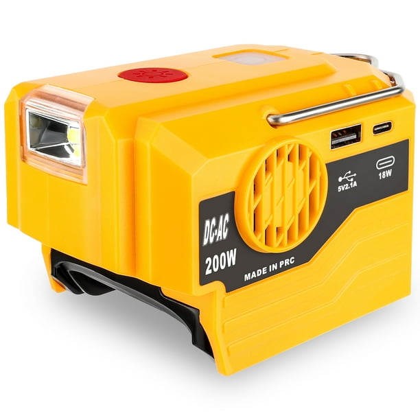 Portable Power Inverter Generator,200W DC 20V to AC 110V Power Adapter
