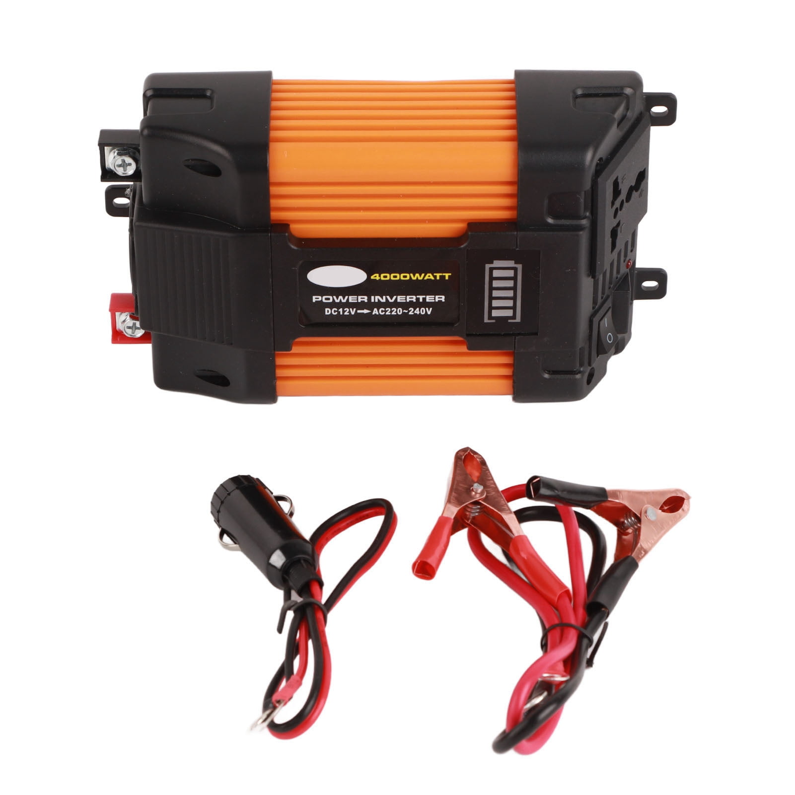 Portable Power Solution 4000W Pure Sine Wave Car Solar Inverter w/ LED Battery Monitor & Dual USB