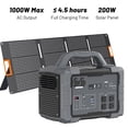 thumbnail image 1 of Portable Power Station 1000W, 1024Wh Solar Generator with 200W Solar Panel, Backup Lithium Battery Pack for Outdoor Camping, Travel, Hunting, RV & Emergency Blackout, 1 of 14