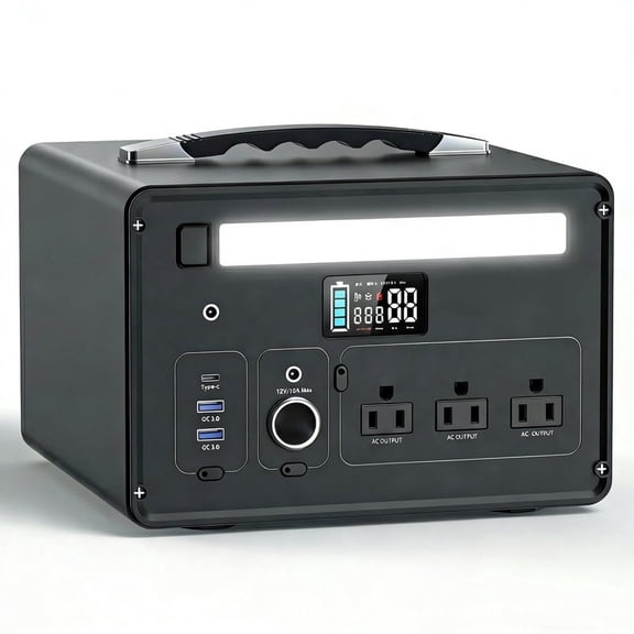 Portable Power Station 1000W (2000W Surge), 1008Wh LiFePO4 Power Station with 3 AC Outlet, 140W USB-C Fast Charging,8 Ports Solar Generator for Camping Indoor Outdoor Emergency RV Trip