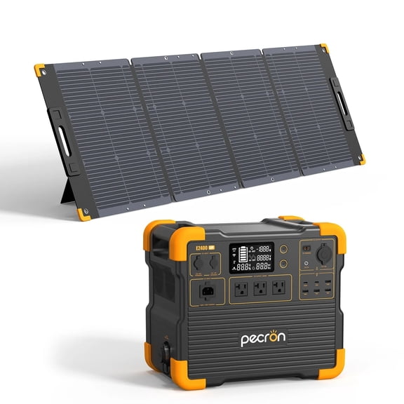 Portable Power Station 2048Wh LiFePO4 Solar Generator 2400W Pure Sine Wave Expandable Backup Battery Fast Charging for Home Emergency RV Van