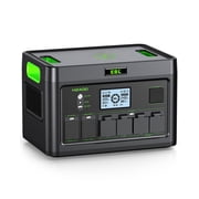 Portable Power Station 2400W 1843Wh LiFePO4 Solar Generator with 4 AC Outlets, Fast AC Charging, 100W USB-C PD Output, 11 Ports for Home Backup, RV Camping & Emergency Power Outages Peak 4800W
