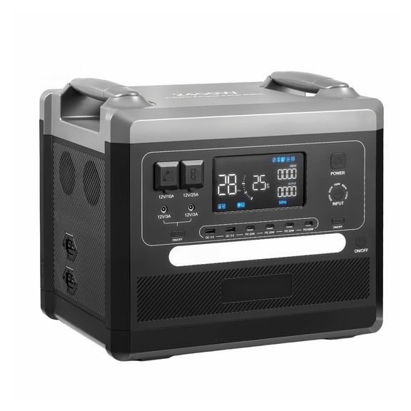 Portable Power Station 2400W 2160Wh Solar Generator, LiFePO4 Battery Backup with 10 Ports, Expandable Capacity for Camping, RV, Home Emergency