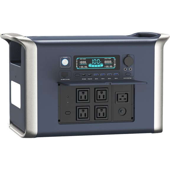 Portable Power Station 2400W, Peak 4800W Max, 2048Wh LiFePO4 Battery, 2-Hour Fast Charge, Home Backup & Outdoor Adventure Essential