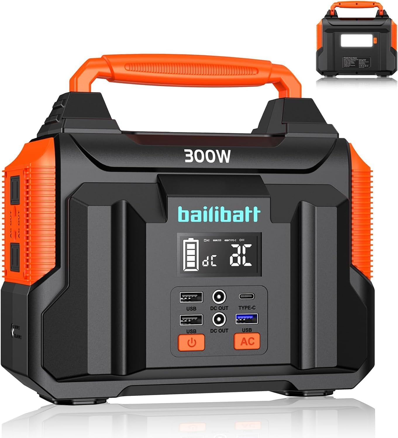 Portable Power Station 300W 257wh Lithium Battery Bailibatt Small
