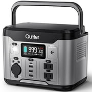 Qunler Portable Power Station 300W, 296Wh 80000mAh Lithium Battery Power Solar Generator with 60W USB-C PD Output, 120V AC Outlet for Outdoors Camping Travel Hunting Home Blackout