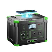 Portable Power Station 500W Peak 1000W 519Wh Solar Generator with 2 AC 110V Outlets, USB-C PD 60W Fast Charging, 10 Ports including Wireless Charger for Camping RV Emergency Off-Grid Living