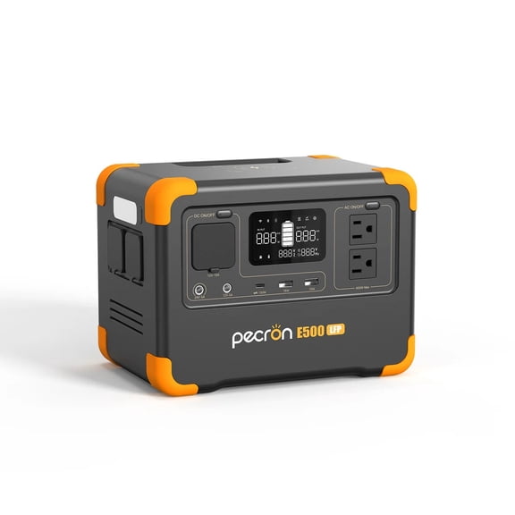 Portable Power Station 576Wh LiFePO4 Solar Generator 600W Pure Sine Wave Backup Battery with Wireless Charging for Camping Home Emergency RV