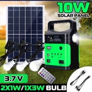 Portable Power Station, Solar Generator 10W Panel Flashlights Camp Lamps Battery USB Charger Back up Electric System Home Emergency Outdoor Backup