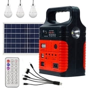 Solar Generator with Solar Panels, Red LiFePO4 Portable Power Station, Quiet Power Supply for Outdoor & Home