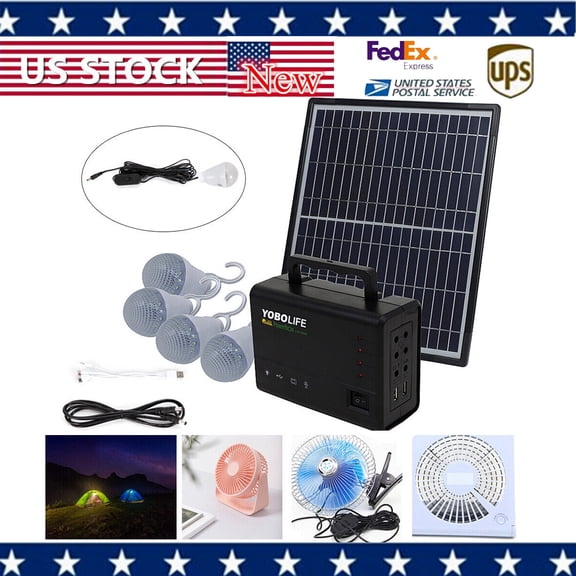 Portable Power Station with Solar Panel, Outdoor Generator Power Supply for Home