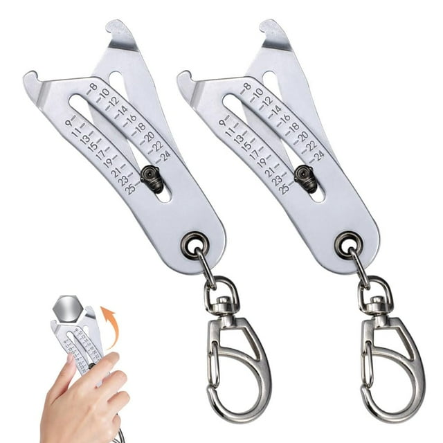 Portable Precise Thread Size Checker Keychain, 2024 New Nut and Bolt
