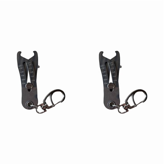 Portable Precise Thread Size Checker Keychain, Nut & Bolt Thread Size Checker Bolt Size Finder Keychain 2pcs