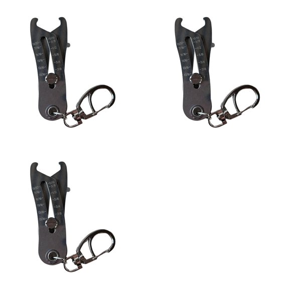 Portable Precise Thread Size Checker Keychain, Nut & Bolt Thread Size Checker Bolt Size Finder Keychain 3pcs
