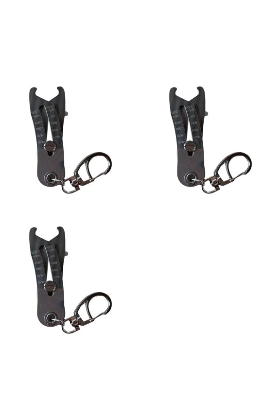 Portable Precise Thread Size Checker Keychain, Nut & Bolt Thread Size Checker Bolt Size Finder Keychain 3pcs