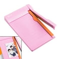 thumbnail image 1 of Portable Precision 6 Guillotine Photo Cutter Photo Coupon Laminated Paper Craft Office - Pink, 1 of 6