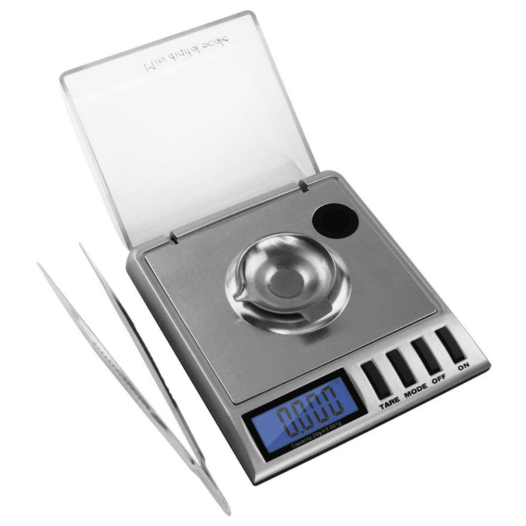 Portable Precision Digital Milligram Scale 20g x 0.001g (Silver 