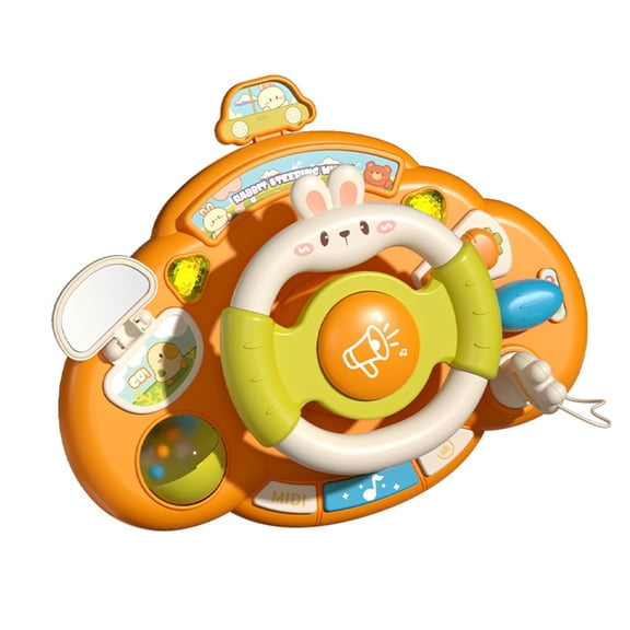 Portable Pretend Play Driving Wheel Featuring Lights Sounds & Easy Controls Toddler Pretend Car Dashboard for Toddler