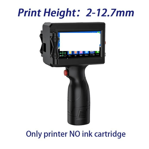 Portable Printer 12.7mm/25.4mm Handheld Inkjet Printer Batch Number Date QR Barcode Image Label Coding Machine ,Widely Use