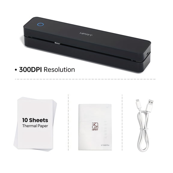 Portable-Printer Wireless for Travel, 299DPI Inkless-Thermal-Small-Printer for Home Use, Office, Vehicles, mobile Printer Supports 8.5" X 11" US Letter&A4&A5 Size, for Smartphone & PC.