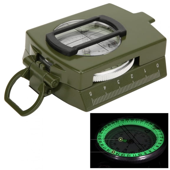 Portable Prismatic Compass, Luminous Accurate Navigation Tool for Camping Climbing