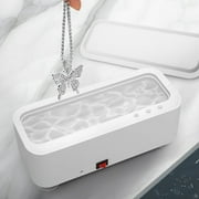 GENERIC2 Portable Professional Ultrasonic Cleaner, Ultrasonic Jewelry Cleaner,300ML High Capacity ,Low Noise Ultrasonic Machine for Ring, Earrings, Necklace, Silver, Retainer, Watches, Coins, Razors, White
