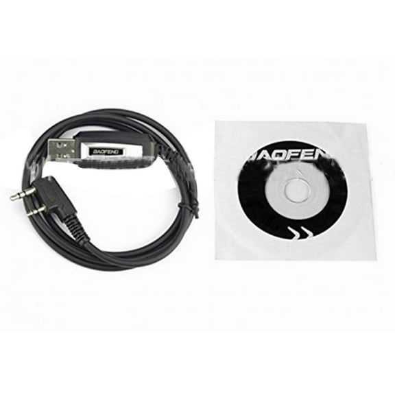 Portable Programming Cable USB for 2 Way Radio UV-5R BF-888s UV5R K Port Driver With CD Software for Baofeng