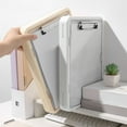 thumbnail image 1 of Portable Project Case File Document Storage Organizer,File Storage Box for Storage Document and Material,Plastic Material Large Capacity Storage Case with Clip(White), 1 of 7