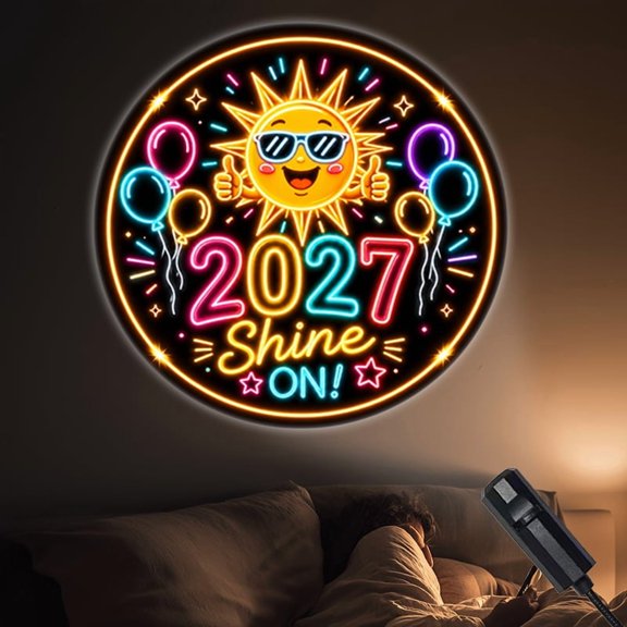 Portable Projector Lamp 2027 Crystal Flame Effect Projection for Home Festive Party Events