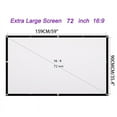 thumbnail image 1 of Portable Projector Screen 16:9 HD Folding,Indoor Outdoor Movie Screen Gaming Office Home Cinema Projector Screen 72inch, 1 of 4