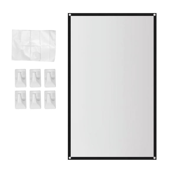 Portable Projector Screen 60/72/84/100/120 Inch For Home Theater Outdoor HD White Foldable Anti-Crease (60inch)