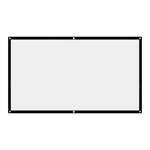 Portable Projector Screen, Foldable HD Wall Mount Home Theater Display, 60 to 150 Inch 16:9 Matte White Outdoor Movie Screen Easy Install Quick Setup