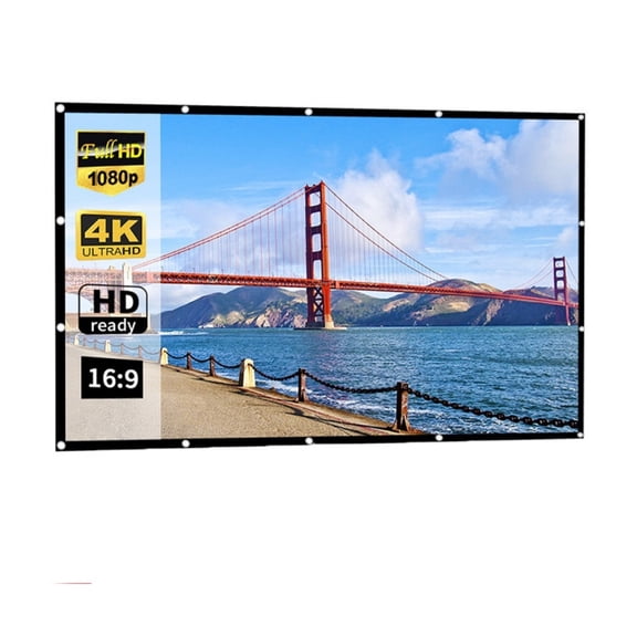 Portable Projector Screen HD Home Theater Curtain 84/100/120/150 Inches Projection Screens For Home Outdoor Projector Curtain ,Wrinkle-Resistant Design